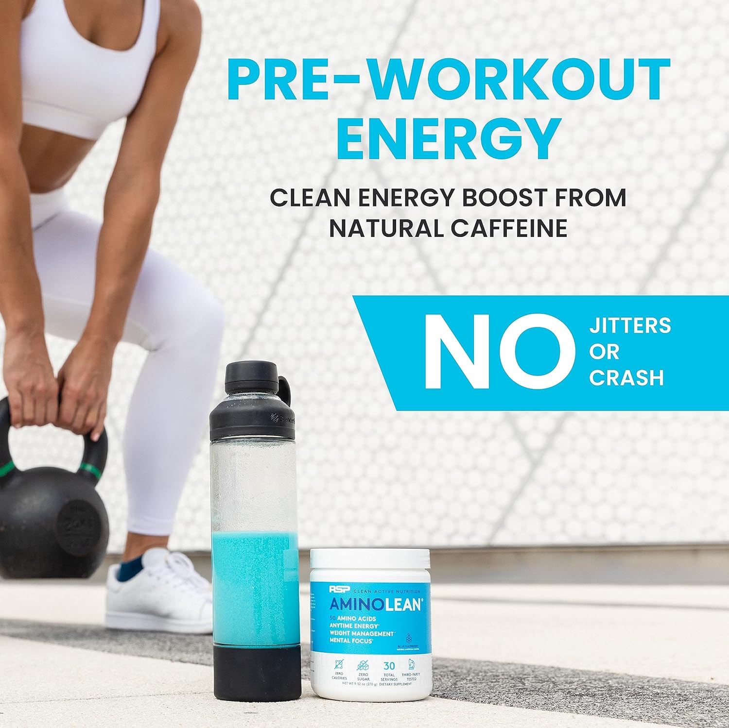RSP Nutrition AminoLean Pre Workout Powder, Amino Energy & Weight Management with Vegan BCAA Amino Acids, Natural Caffeine, Preworkout Boost for Men & Women, 30 Serv - Image 5