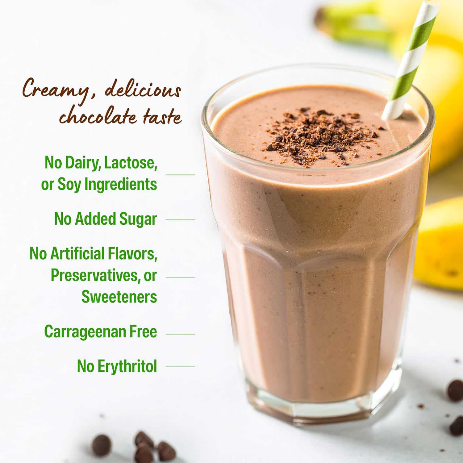 Orgain Organic Vegan Protein Powder, Creamy Chocolate Fudge - 21g Plant Protein, 7g Prebiotic Fiber, Low Net Carb, No Lactose Ingredients, No Added Sugar, Non-GMO, For Shakes & Smoothies, 1.02 lb - Image 5