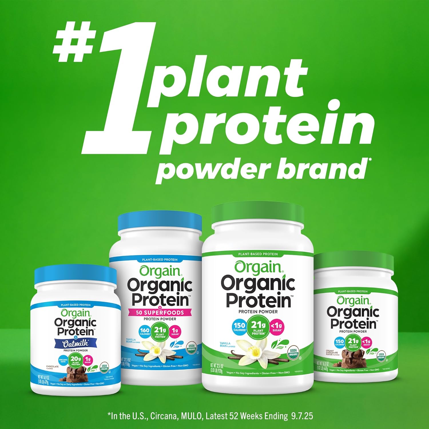 Orgain Organic Vegan Protein Powder, Creamy Chocolate Fudge - 21g Plant Protein, 7g Prebiotic Fiber, Low Net Carb, No Lactose Ingredients, No Added Sugar, Non-GMO, For Shakes & Smoothies, 1.02 lb - Image 8