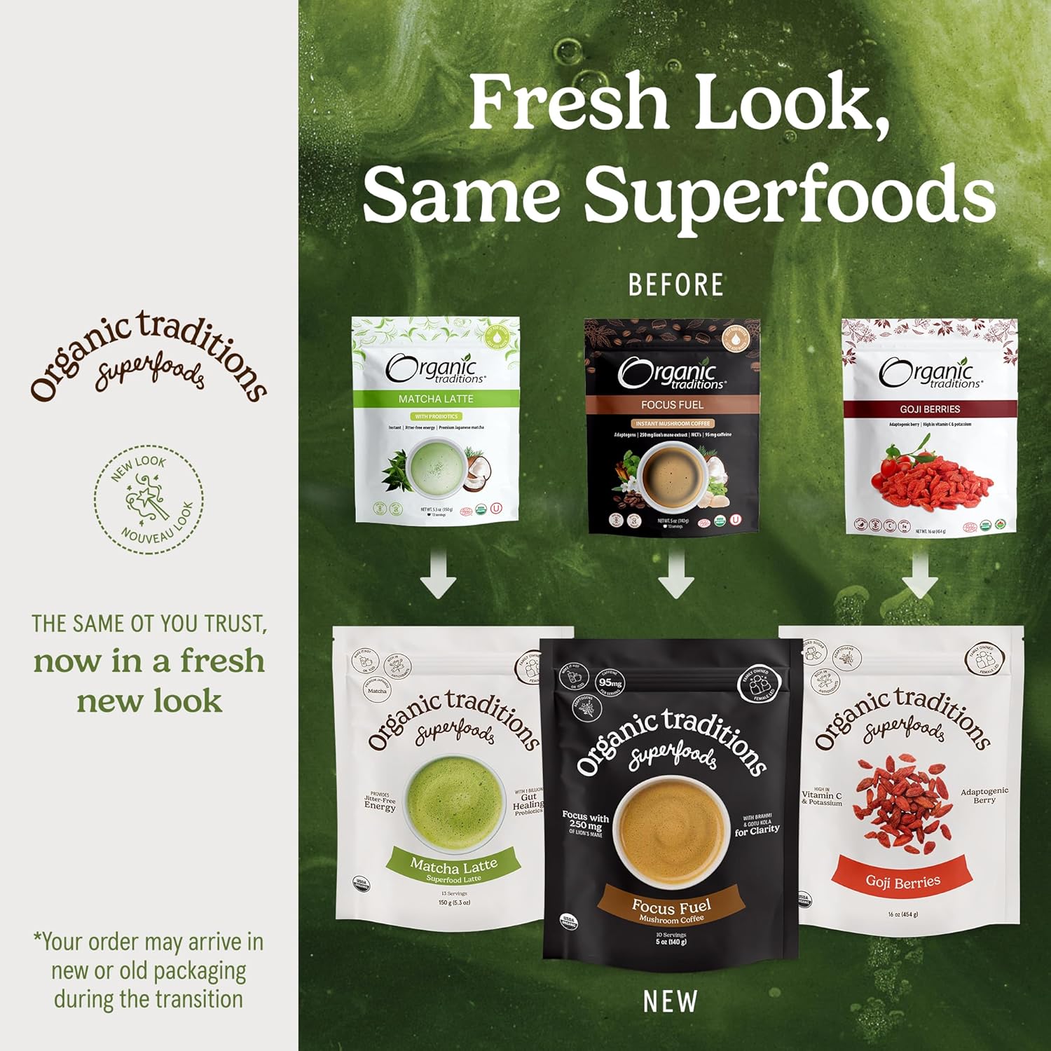 Organic Traditions Super Greens Powder with Turmeric, Organic Greens Superfood Blend with Vitamins Minerals and Probiotics, Plant Based Green Juice Mix for Smoothies and Drinks, 100g / 3.5oz Bag - Image 2