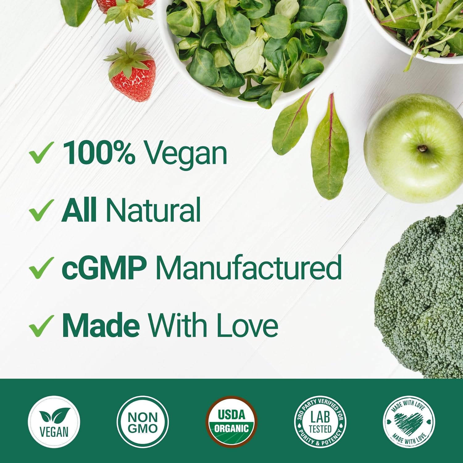 Nested Naturals Super Greens Daily Superfood Powder - Certified USDA Organic Green Powder w/20+ Whole Foods, Spirulina Powder,Wheat & Barley Grass - Probiotics, Fiber & Enzymes - Original Flavour, 30 - Image 7