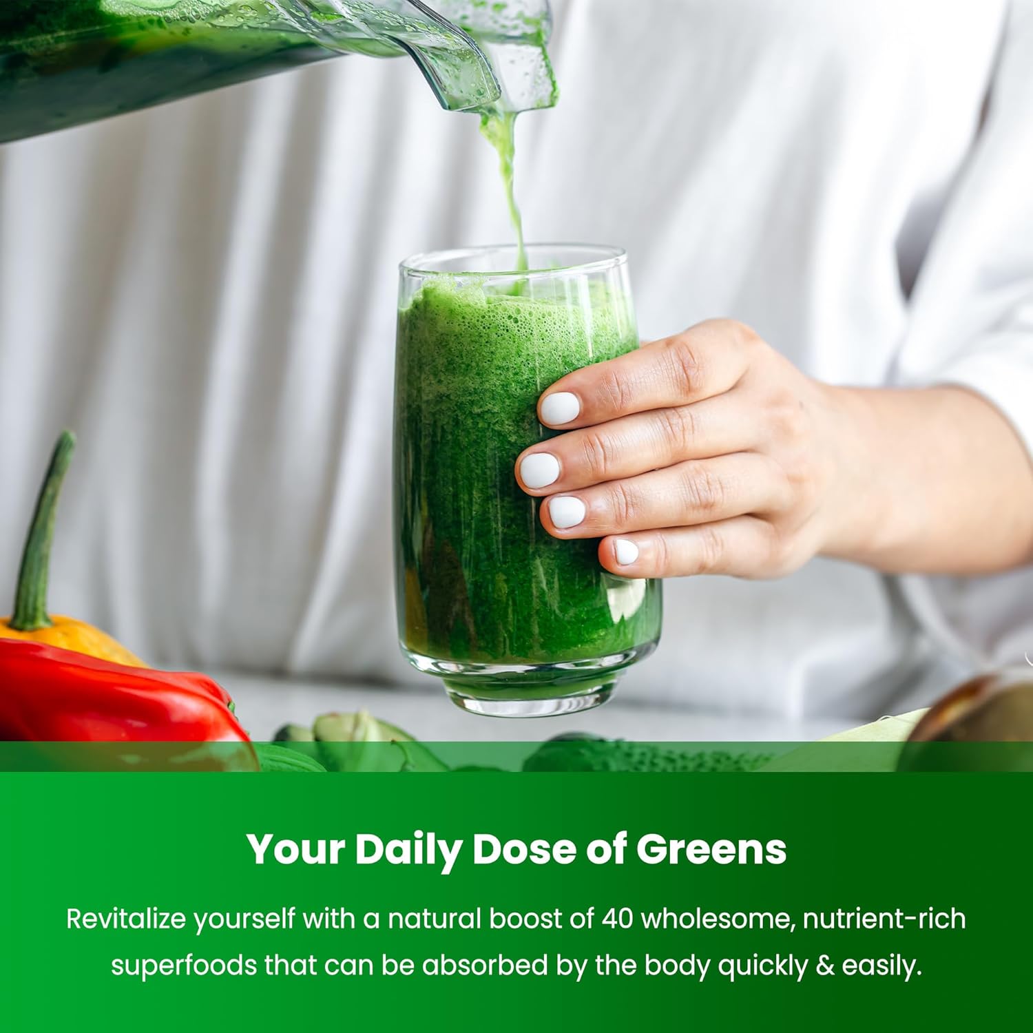 NutraChamps Super Greens Powder Premium Superfood | 20+ Organic Green Veggie Whole Foods | Alfalfa, Spirulina, Chlorella & More | Antioxidant, Digestive Enzyme & Probiotic Blends | Unflavored | 60 SVG - Image 6