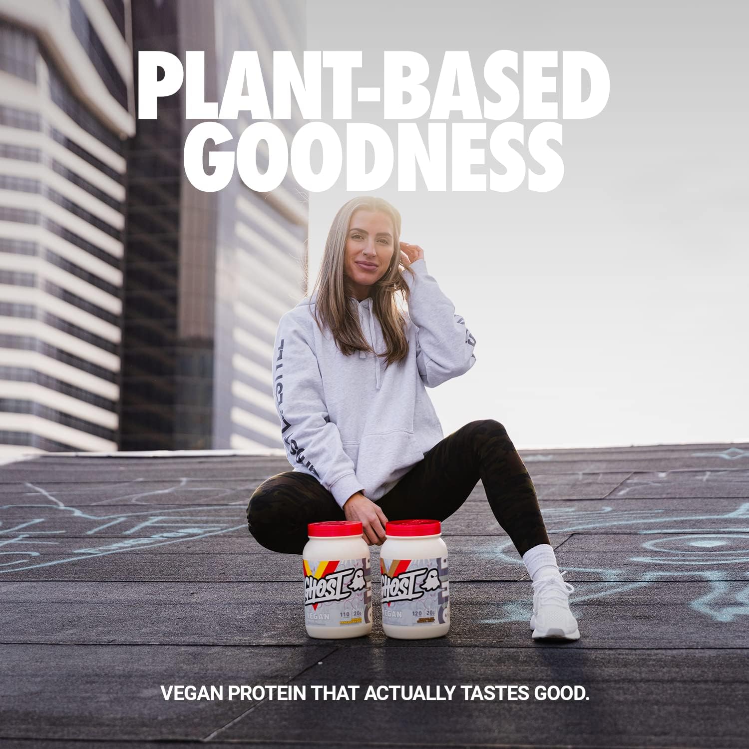 GHOST Vegan Protein Powder, Banana Pancake Batter - 2lb, 20g of Protein - Plant-Based Pea & Organic Pumpkin Protein - Post Workout & Nutrition Shakes, Smoothies, & Baking - Soy & Gluten-Free - Image 3