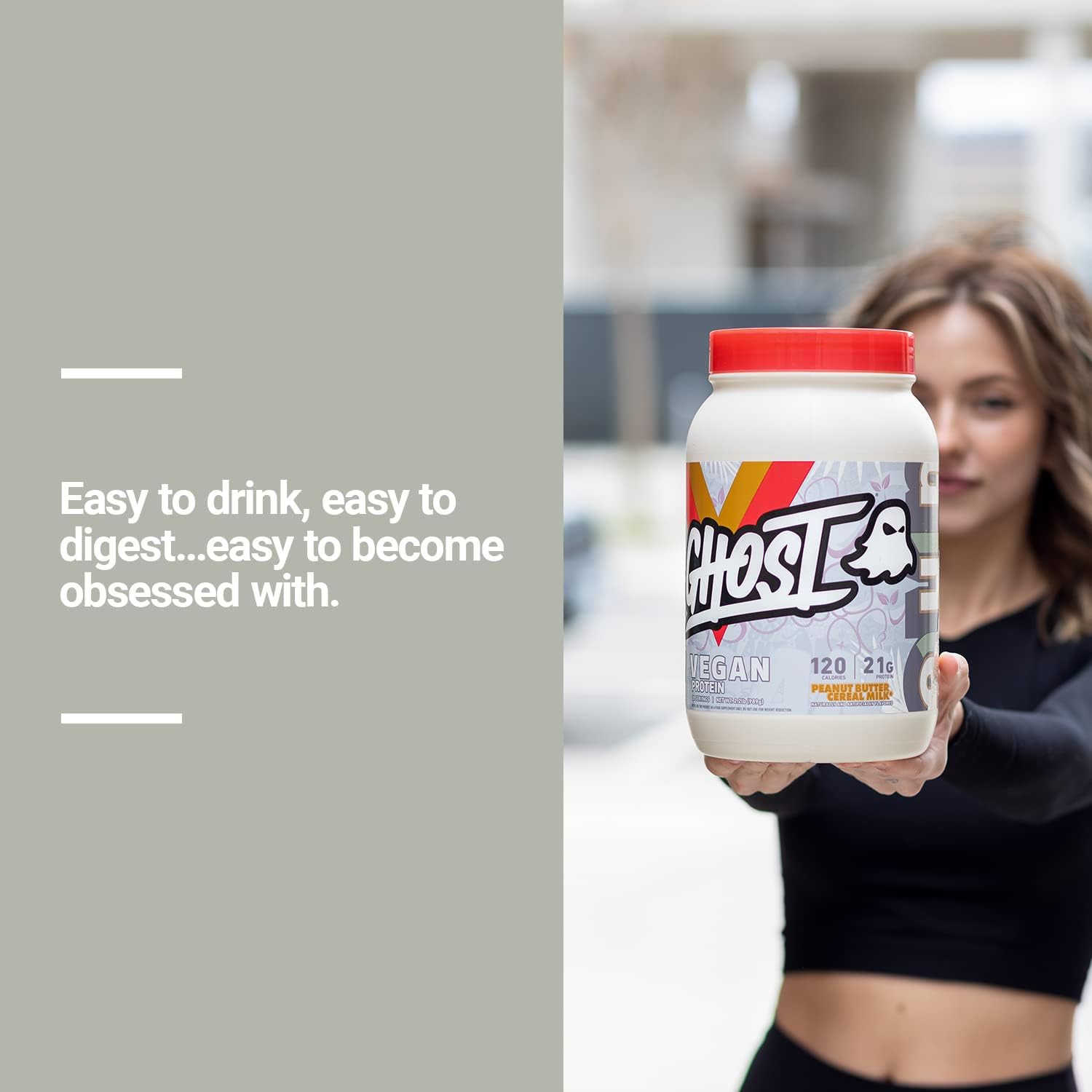 GHOST Vegan Protein Powder, Banana Pancake Batter - 2lb, 20g of Protein - Plant-Based Pea & Organic Pumpkin Protein - Post Workout & Nutrition Shakes, Smoothies, & Baking - Soy & Gluten-Free - Image 6