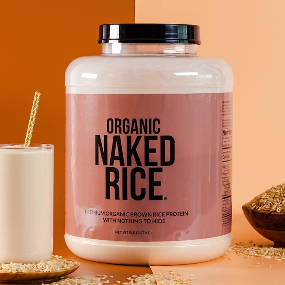 NAKED nutrition Rice - Organic Brown Rice Protein Powder - Vegan Protein Powder - 5Lb Bulk, Gmo Free, Gluten Free & Soy Free. Plant-Based Protein, No Artificial Ingredients - 76 Servings - Image 4