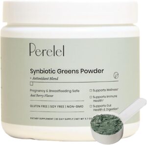 Perelel Synbiotic Greens Powder, Su...