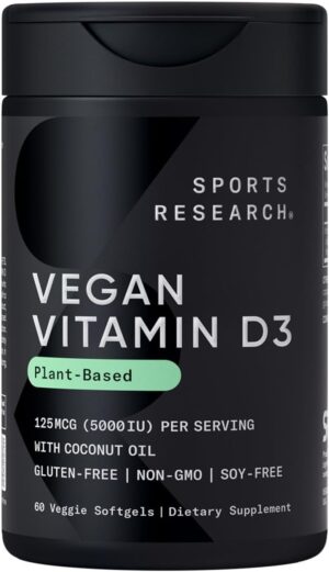 Sports Research Vegan Vitamin D3 50...