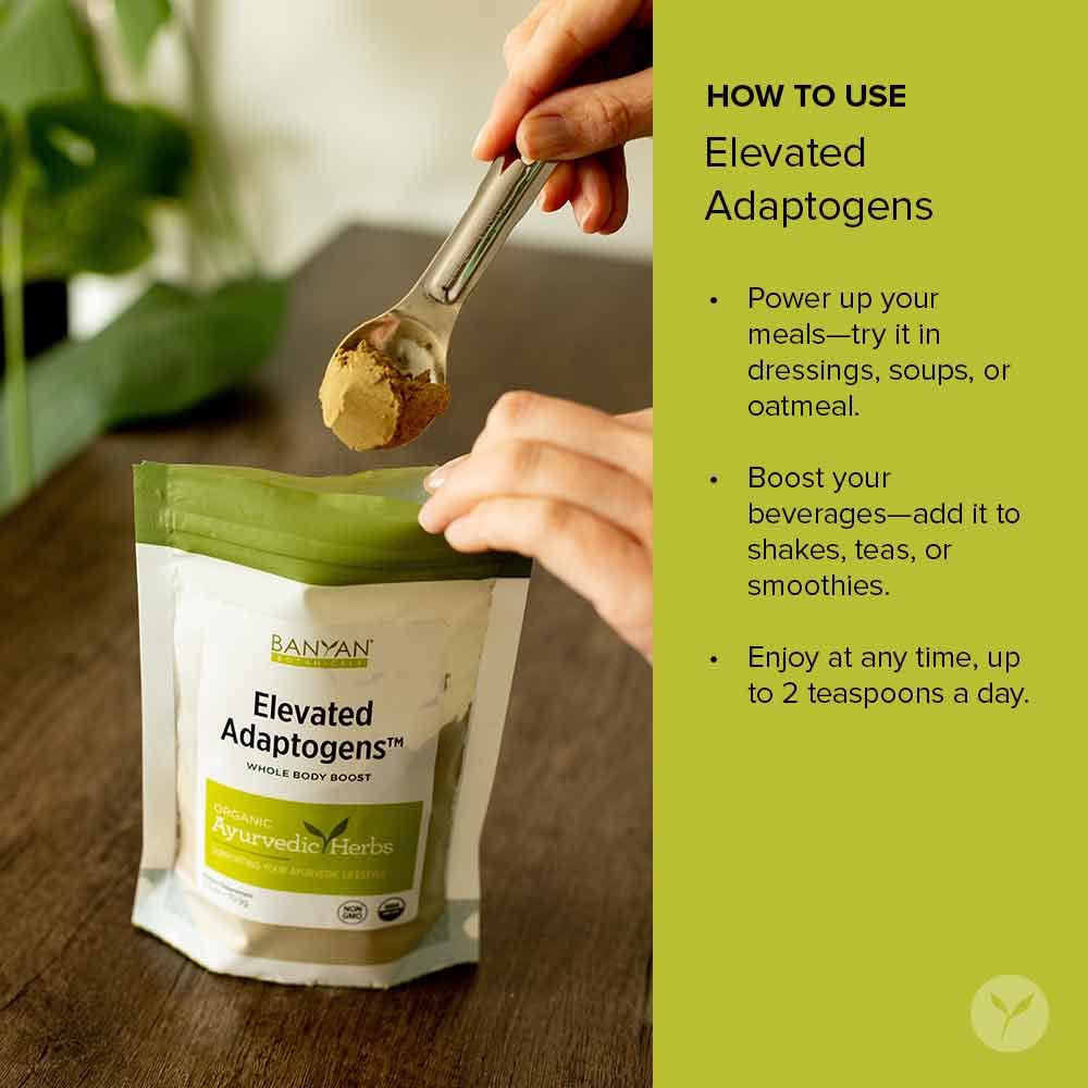 Banyan Botanicals Elevated Adaptogens – Organic Superfood Powder with Moringa, Ashwagandha & Tulsi – Caffeine-Free Superfood Blend for Herbal Stress Relief* – 2.5oz – Non GMO Sustainably Sourced Vegan - Image 2