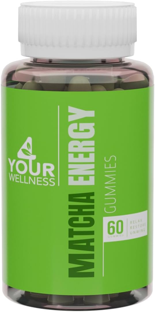 Matcha Organic Green Tea Energy Gummies, Vitamin B12, Vitamin B3, and Antioxidant CoQ10 for Natural Energy Boost, Vegan, Gluten-Free, Non-GMO and Kosher (60 Count (Pack of 1), Matcha) - Image 8