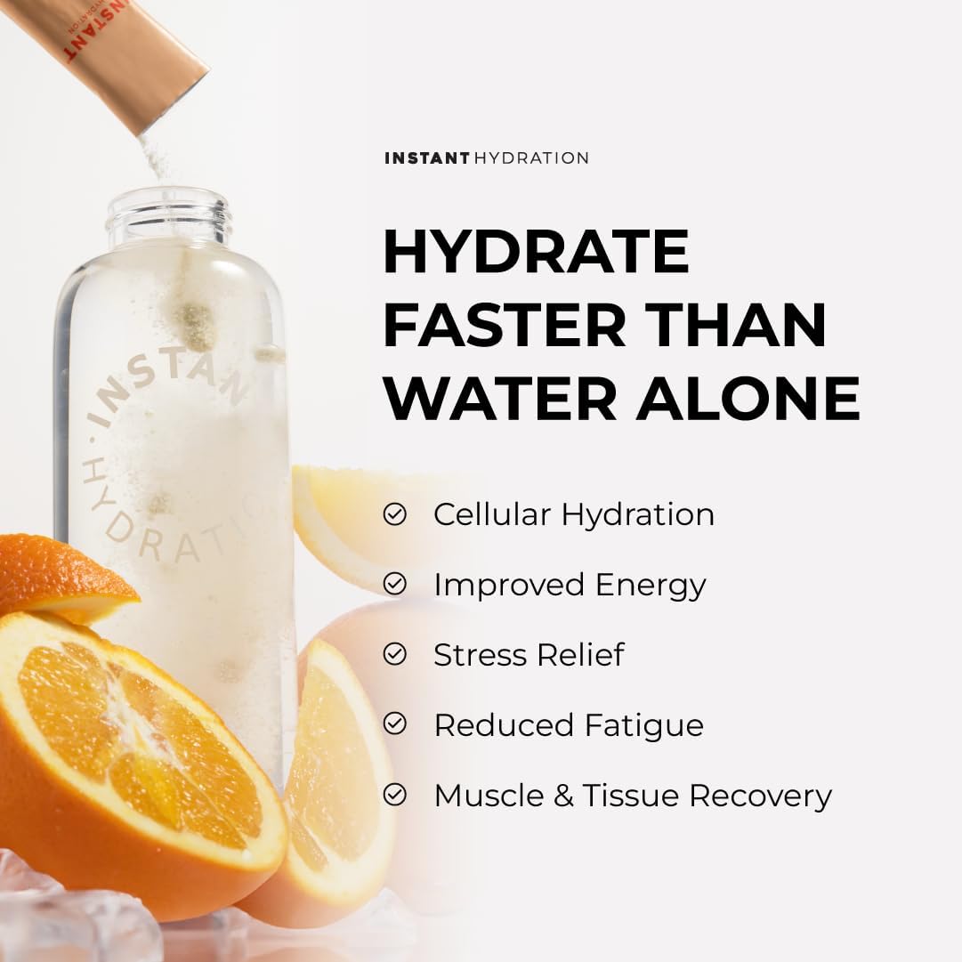 Instant Hydration Electrolytes Powder Packets - Citrus Orange Drink Mix - Zero Sugar - Keto, Vegan, Gluten-Free, Non-GMO - Boost Recovery, Brain Health, Muscle & Tissue Support- 30 Sticks - Image 5