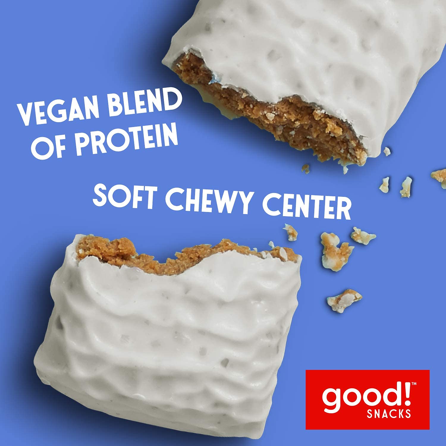 good! Snacks Blueberry Vegan Protein Bar, Soy & Gluten Free, Plant Based, Low Sugar, 15g Clean Protein, Natural Healthy Superfood Snack, Kosher Friendly, For Athletes & Active Lifestyles, 12 Bars - Image 5