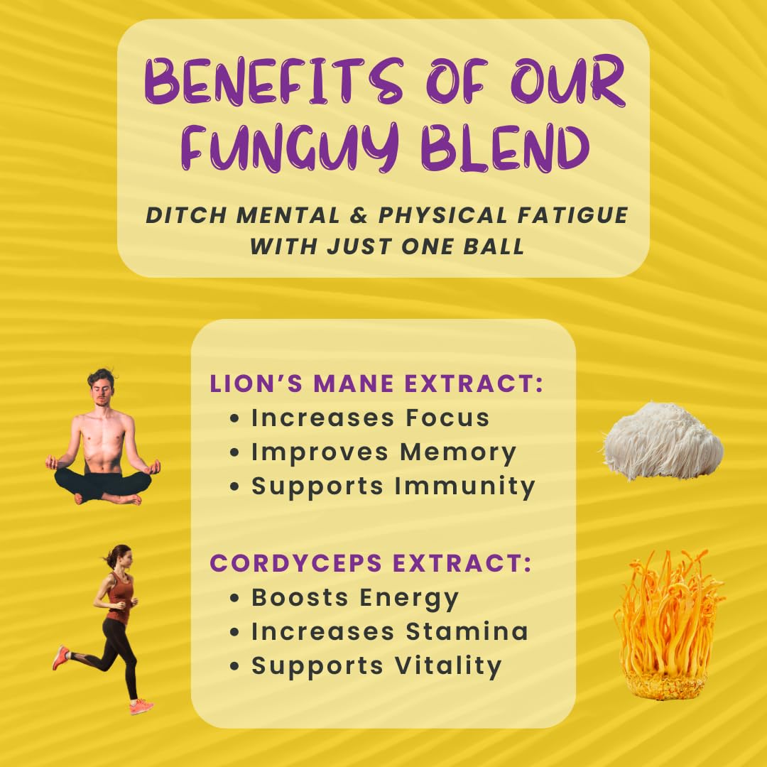 ODD BALLS Organic Energy Balls Lemon - Superfood Mushroom Snack - Running, Cycling, Hiking - Gels, Bars Alternative - Lion's Mane Focus, Cordyceps Energy - Vegan, Gluten Free Snacks for Kids & Adults - Image 3
