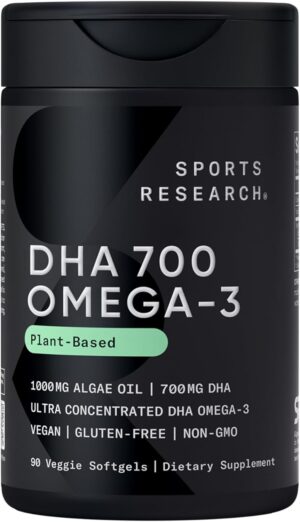 Sports Research® Vegan DHA 700mg &...