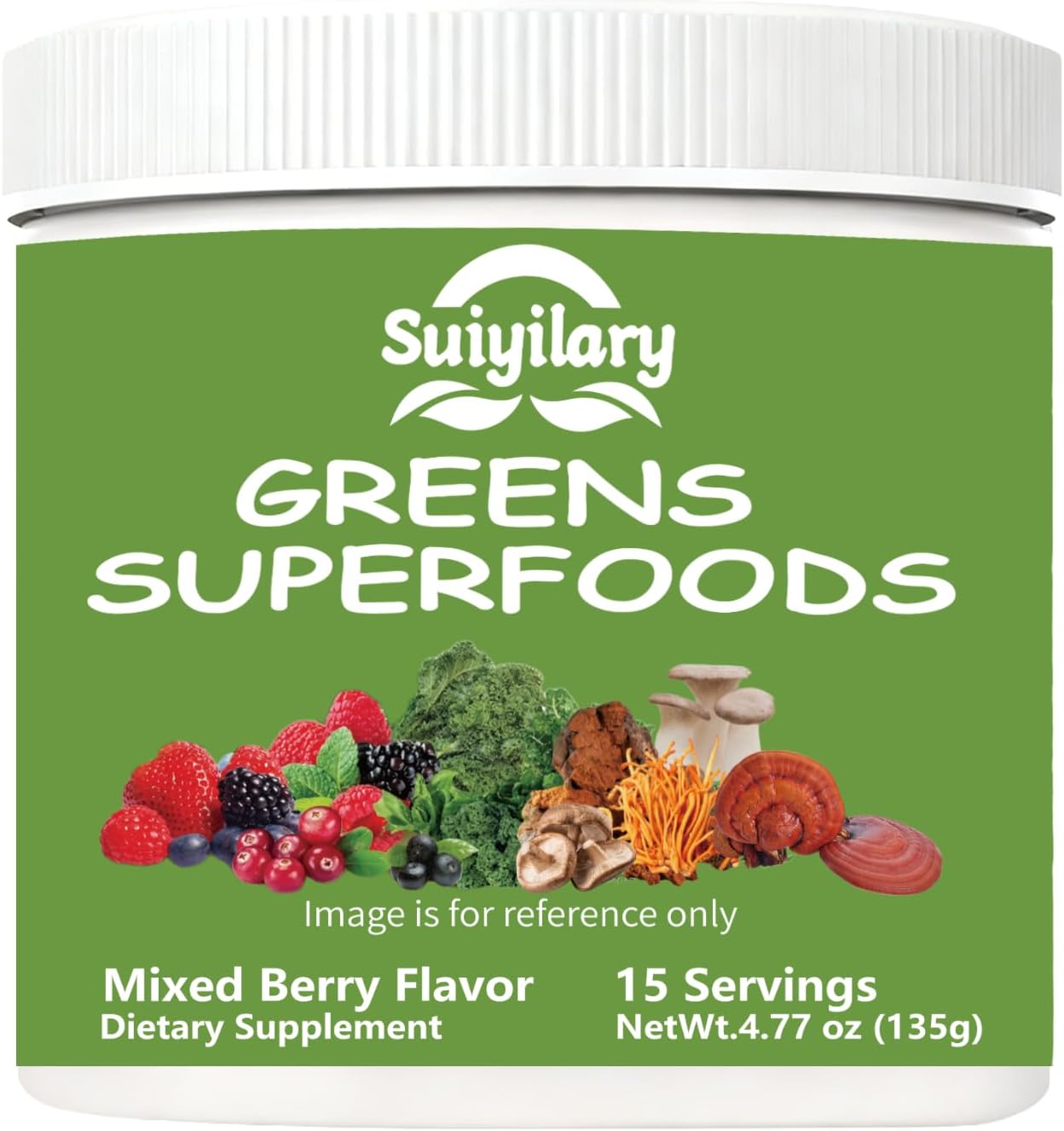 Greens Superfoods Powder for Digestive Health, Sugar Free Super Greens Powder, Spirulina, Chlorella for Bloating & Gut Support, Daily Support for Women (4,77 oz, Mix Berry)