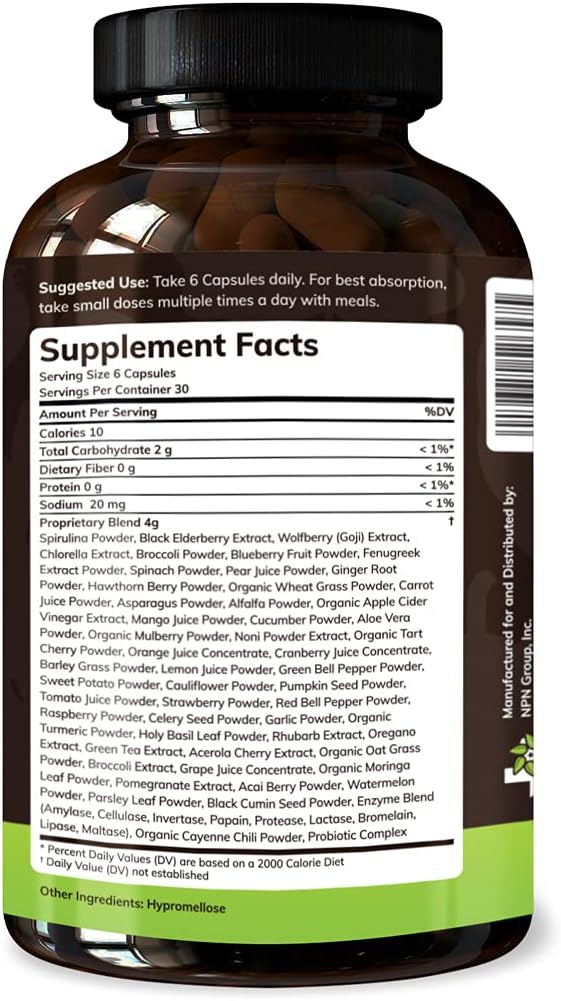 Texas SuperFood - Original Superfood Capsules, Superfood Reds and Greens, All-Natural Whole Food Dietary Supplement, Non-GMO, Gluten Free, Vegan, No Soy, 180 Capsules - Image 3
