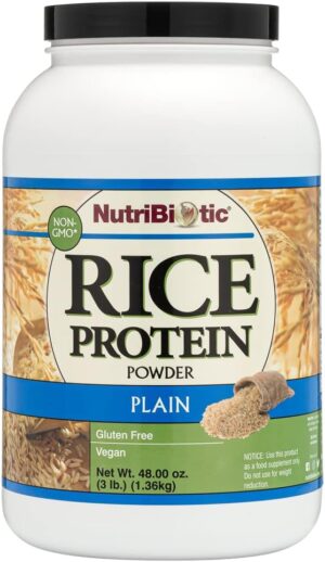 NutriBiotic Plain Rice Protein, 3 L...