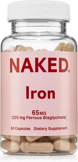 Naked Iron 65mg, 325mg Ferrous Bisg...