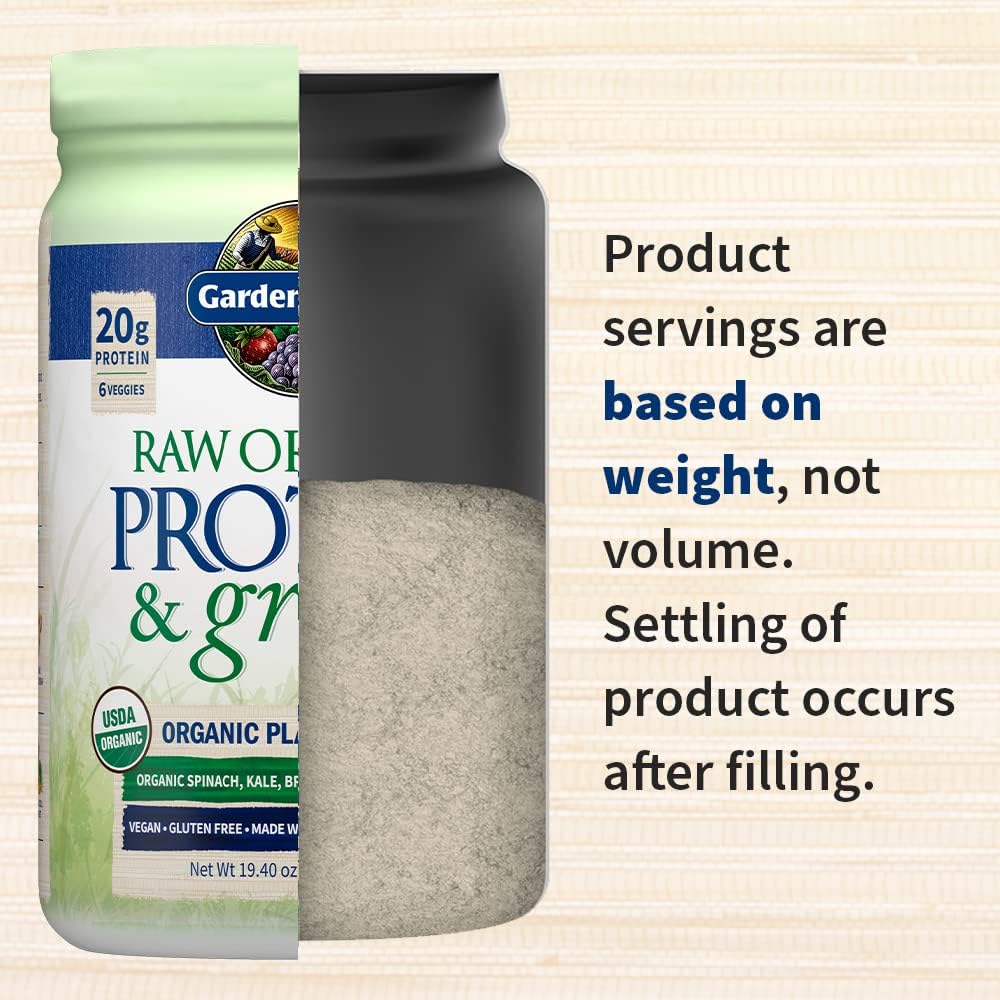 Garden of Life Raw Protein & Greens Vanilla Protein Powder – 20g Plant Based Greens Powder, Probiotics & Enzymes, Post-Workout Recovery, Vegan, Gluten-Free, Non-GMO, 20 Servings - Image 5