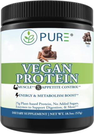 PURE® Vegan Protein Powder –...