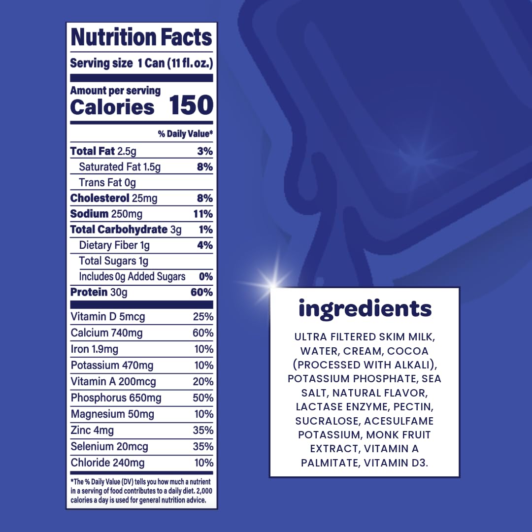 Nurri - 30g Protein Ultra Filtered Milk Shake – Chocolate - Lactose Free, Low Sugar, 150 Calories, 10 Vitamins and Minerals - 11 fl oz, 12 Cans - Image 2