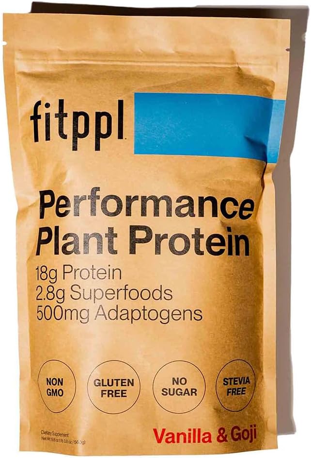 Plant Based Protein Powder w/Superfoods, Ashwagandha, Reishi, Lions Mane for Optimal Health | 18G of Organic Vanilla Vegan Protein, Gluten Free, Stevia Free, Sugar Free, 20 Servings