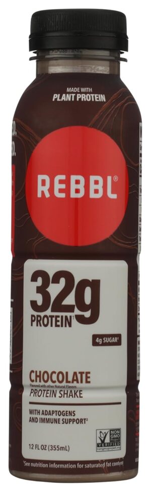 REBBL Chocolate Protein Shake, 12 F...