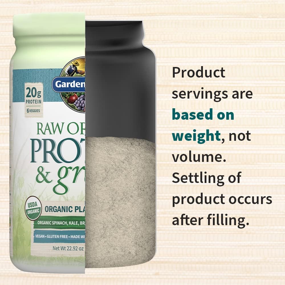 Garden of Life Raw Organic Protein & Greens Lightly Sweet, Vegan Protein Powder for Women and Men, Plant and Pea Protein, Greens, Probiotics, Gluten Free Low Carb Shake Made Without Dairy 20 Servings - Image 5