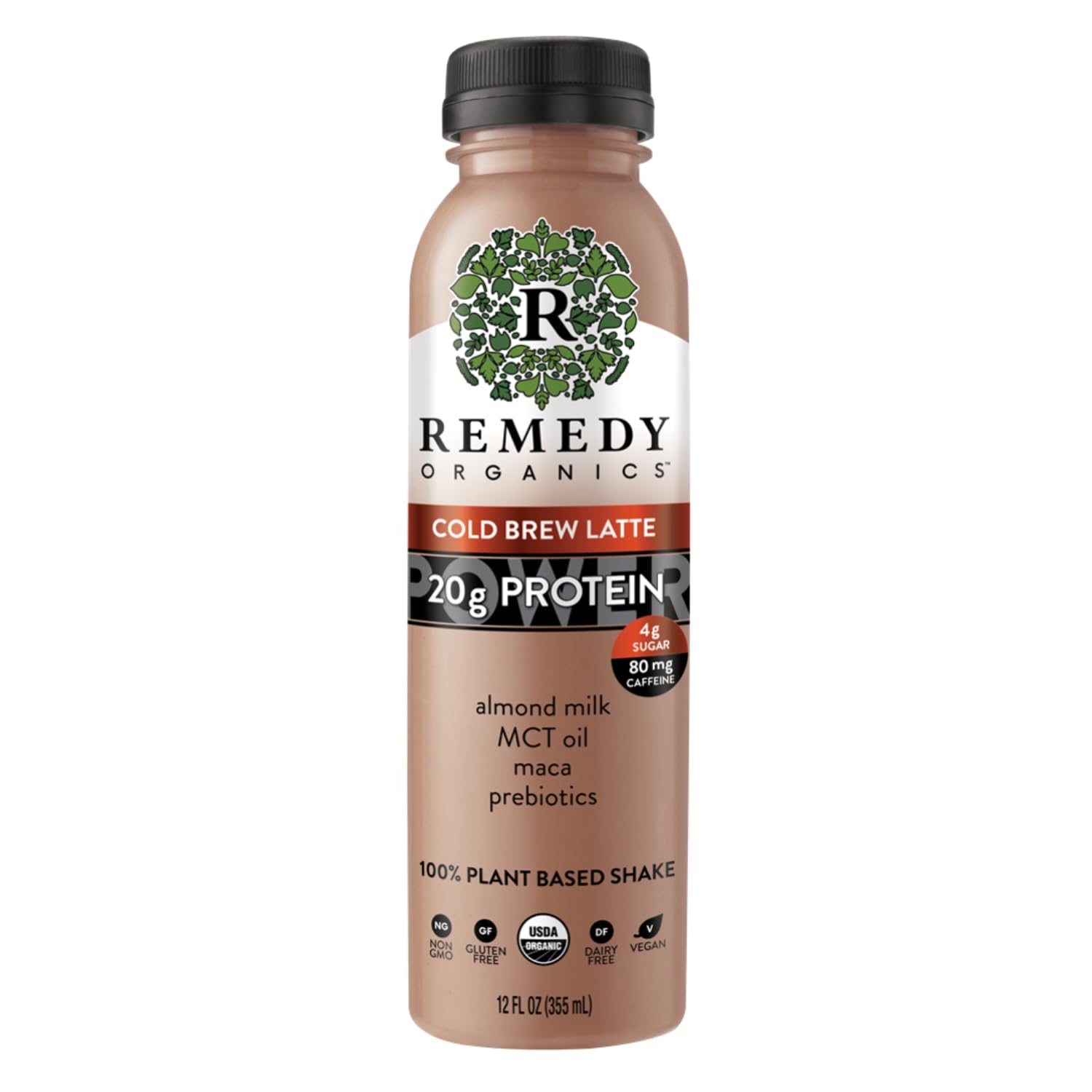 Remedy Organics Duo Decadence Power 12-Pack | Plant Based MCT Oil Protein Shakes, Ready to Drink | USDA Organic, Vegan, Gluten Free, Dairy Free, Soy Free | 6 Chocolate Fudge Bottles & 6 Cold Brew Latte Bottles - Image 6