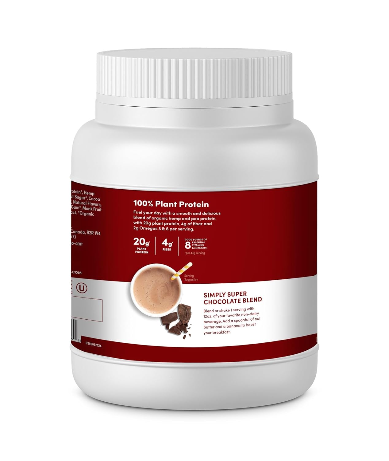 Manitoba Harvest Hemp Yeah Organic Plant-Based Protein Powder with 20g of Complete Plant, 4g of Fiber & 1.9g Omegas 3&6, Non-GMO, Vegan, Chocolate, 16 Oz, Packaging May Vary - Image 9