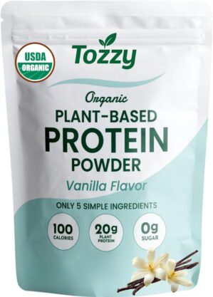 TOZZY Organic Vegan Protein Powder,...