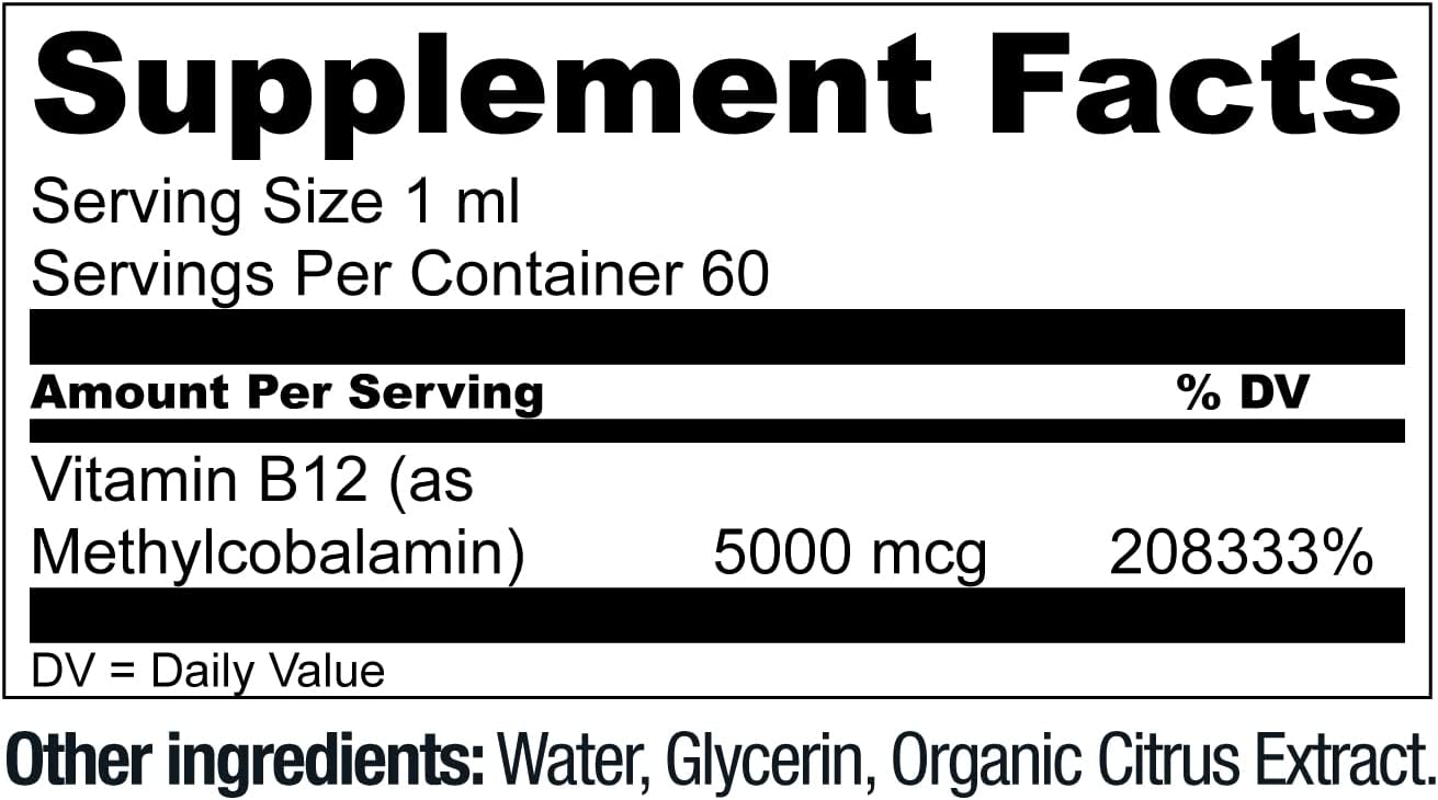 Live Conscious Vegan Vitamin B12 Sublingual Liquid Drops | Methylcobalamin Max Strength B12 5000mcg Formula | Vegan B 12 Vitamin Support Energy | Promote Memory & Aid Immune System | 60 Serving - Image 8