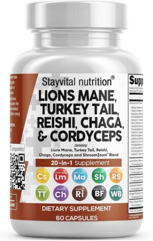 Organic Mushroom 20-in-1 Supplement...