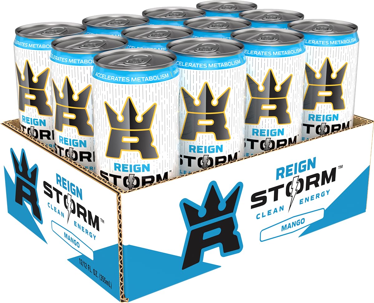 REIGN Storm, Mango, Fitness & Wellness Energy Drink, 12 Fl Oz | Pack of 12 - Image 3
