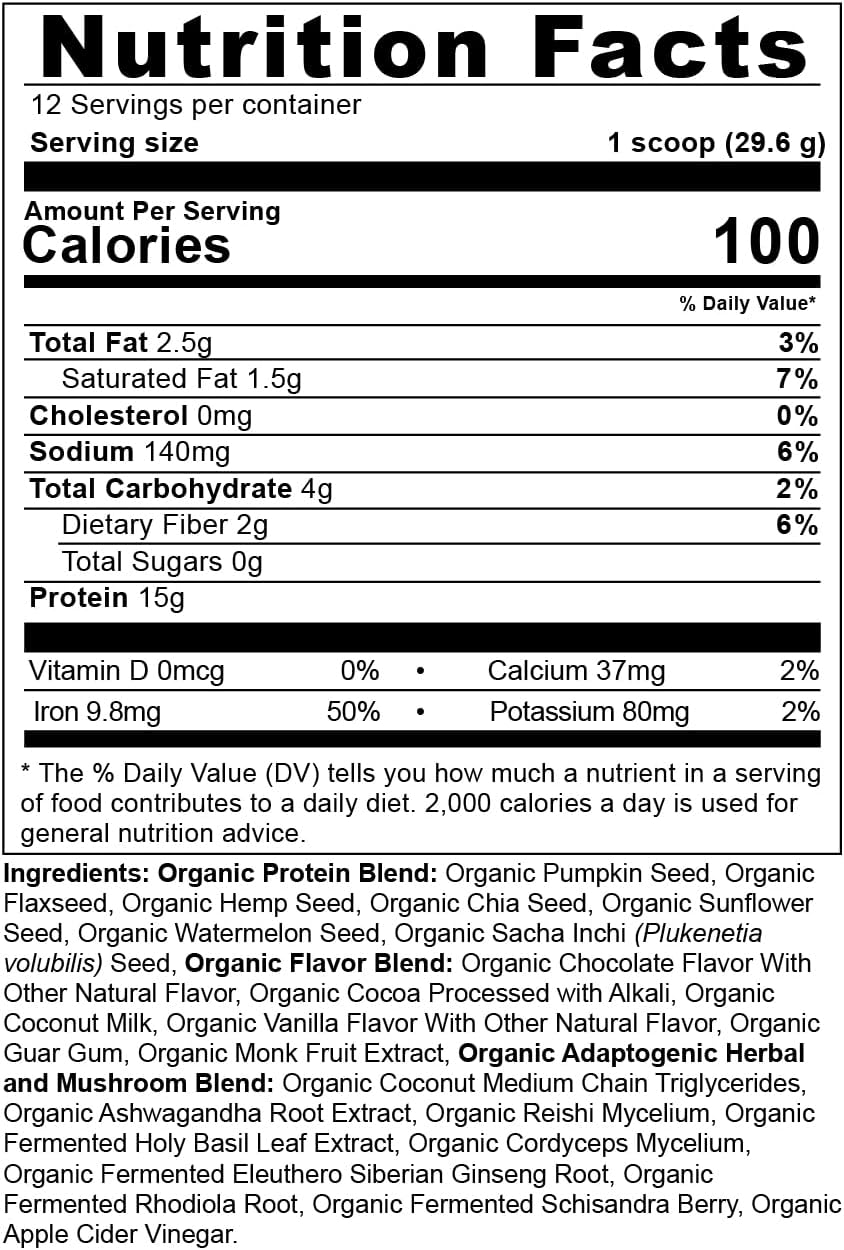 Ancient Nutrition Plant Based Protein Powder, Plant Protein+, Chocolate, Organic Vegan Superfoods Supplement, 15g Protein Per Serving, Gluten Free, Paleo Friendly 12 Serving - Image 7