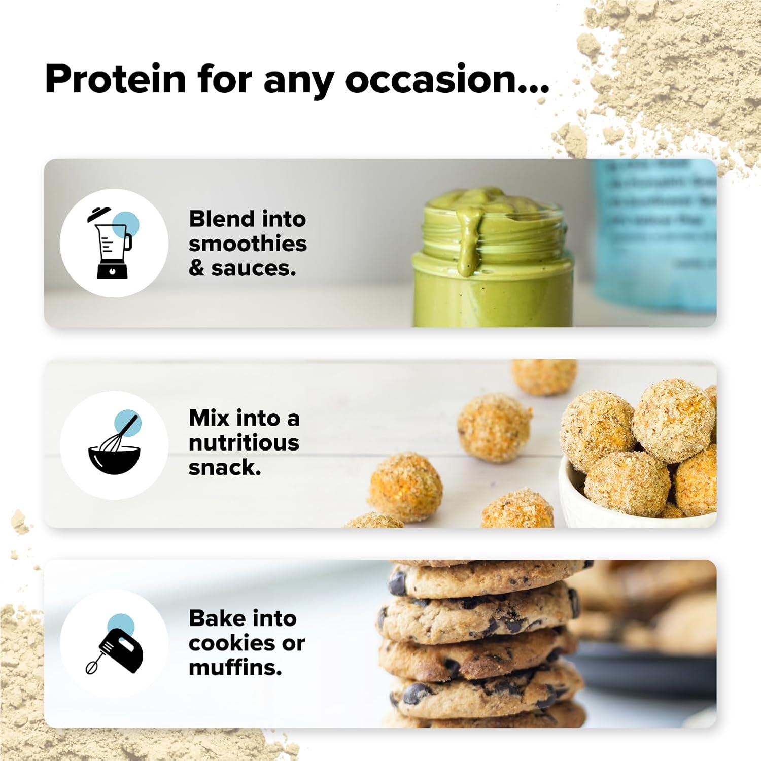 Complement Organic Unflavored Vegan Protein Powder (30 Servings) Low Carb, Low Calorie, Sugar Free, Soy Free, Non-GMO, Gluten Free, Non Dairy- Yellow Pea, Pumpkin Seed- 15g Plant Based Protein Powder - Image 6