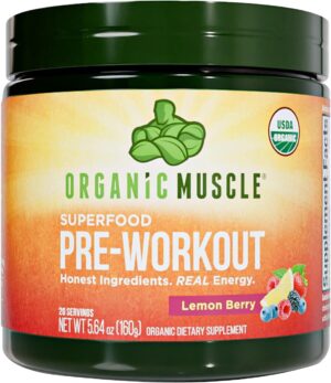 USDA Organic Pre-Workout Powder, Le...