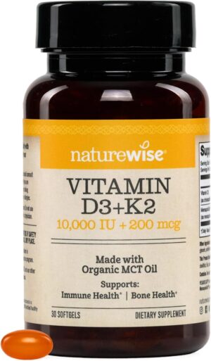 NatureWise Vegan Vitamin D3 + K2 in...