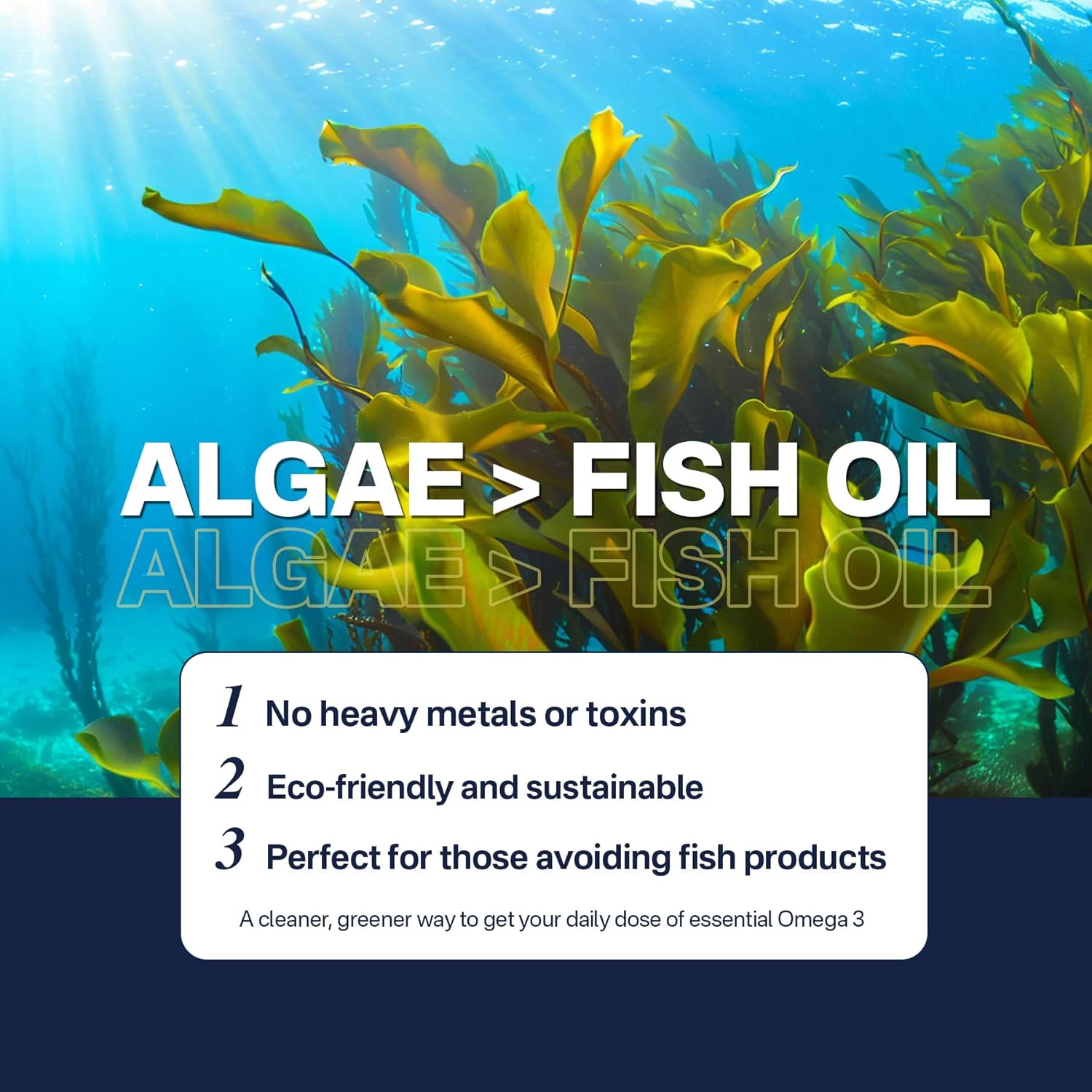 Vegan Omega 3 Supplement, 120cts Omega3 Fatty Acids Softgels, Fish Oil Alternative, Plant-Based DHA EPA, Algae Oil Omega-3 Supplement, No Fish Taste,Non GMO - Image 9