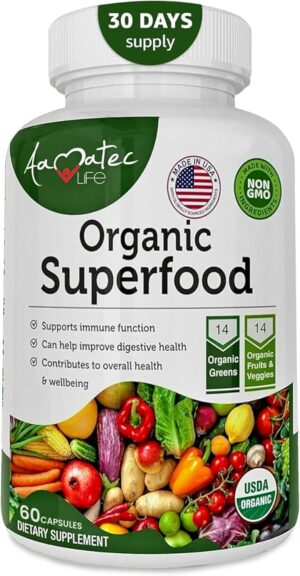 Organic Superfood Greens Fruits and...