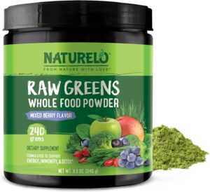 NATURELO Raw Greens Superfood Powde...