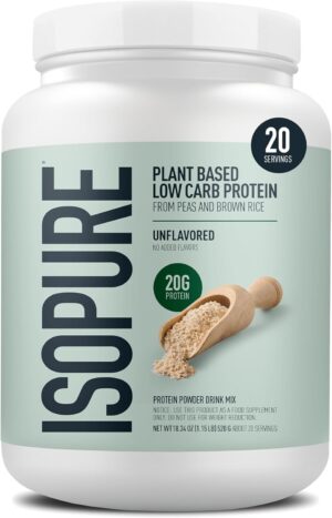 Isopure Plant-Based Protein Powder,...