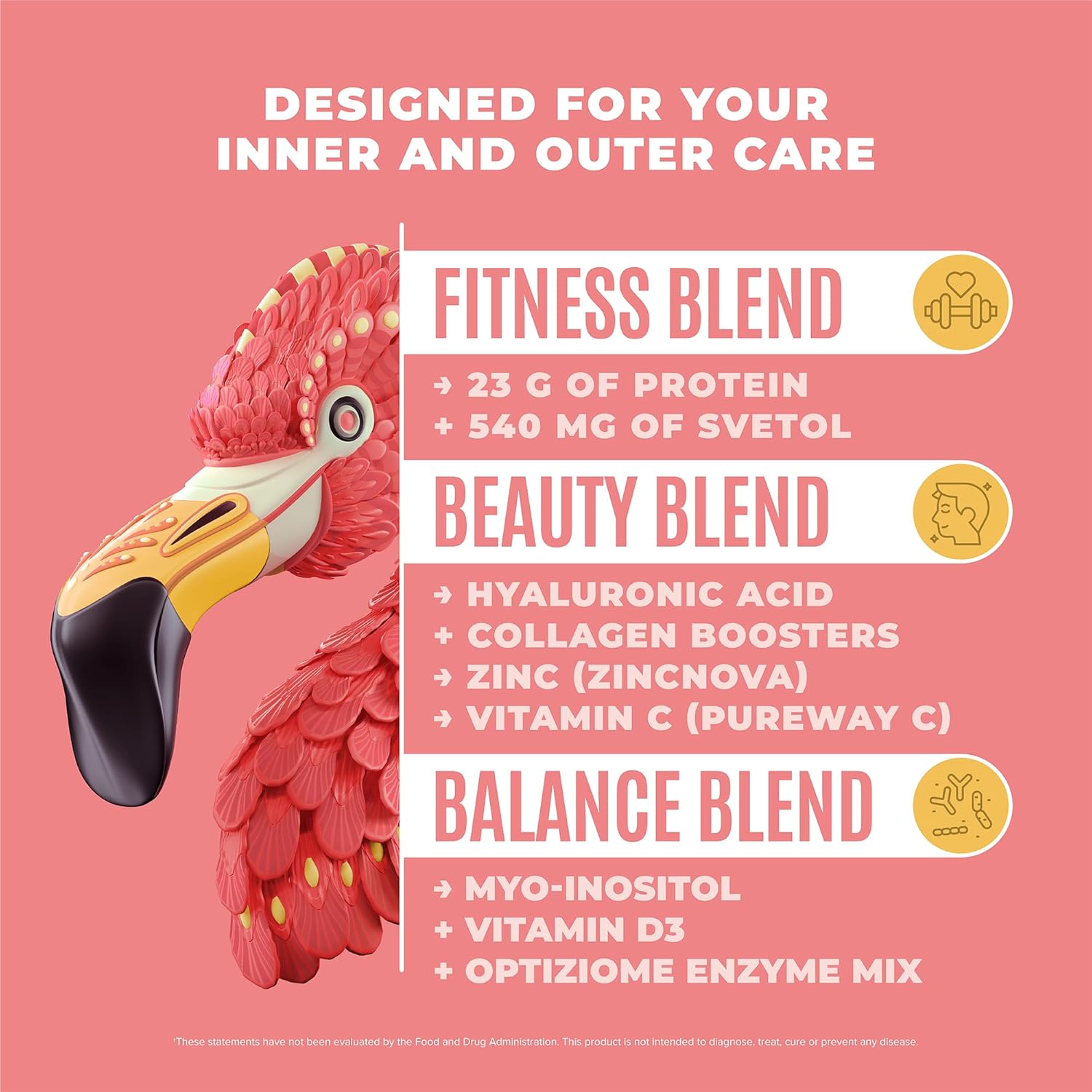 BIRDMAN Fitmingo Vegan Protein Powder with Inositol, Collagen Boosters, Hyaluronic Acid and Vitamins | Low Carb, Dairy Free, Lactose Free, Low Calorie | 23g Plant Based Vanilla Protein Powder - Image 2
