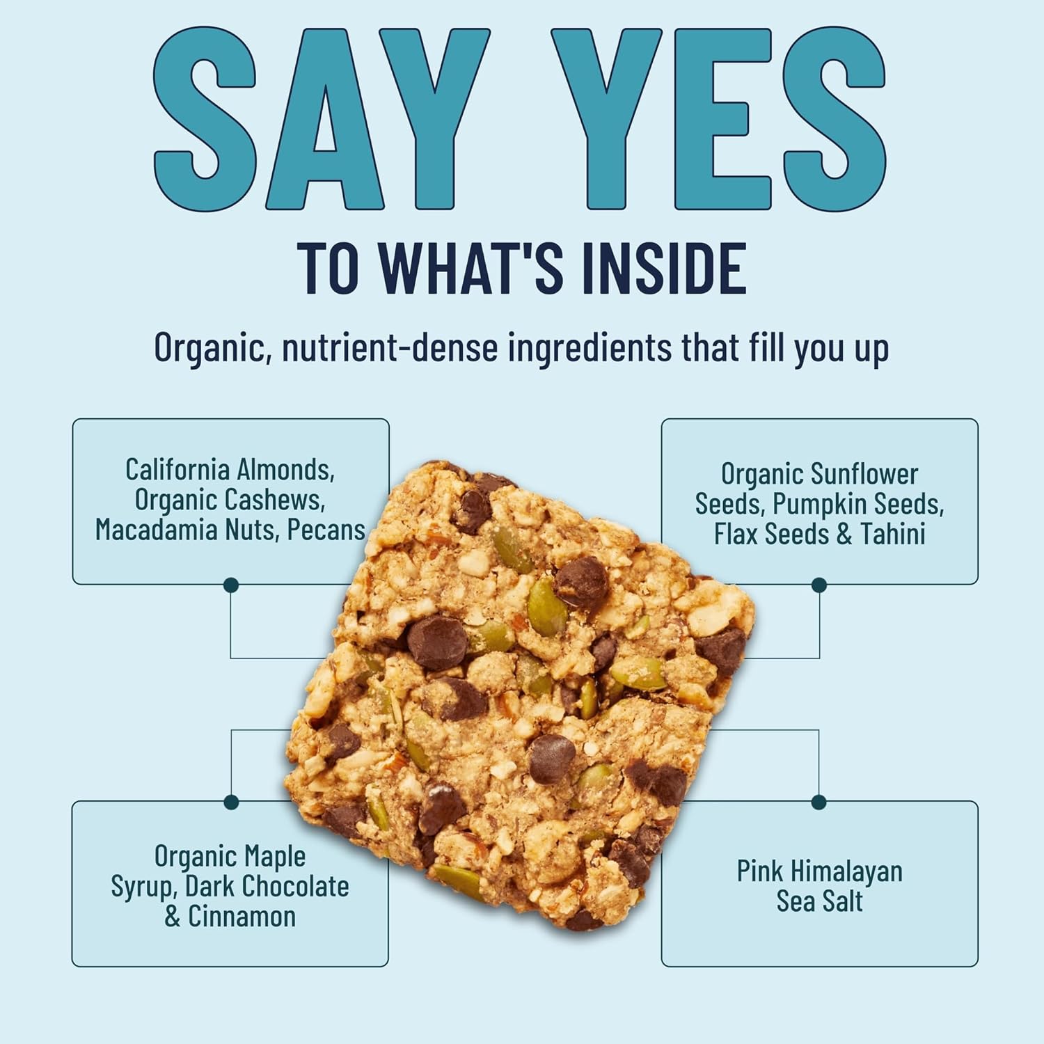 YES Nut Bars - Dark Chocolate Chip - Soft Chewy Healthy Snack Bars Made with Organic Maple Syrup – Vegan, Paleo, Gluten Free, No Refined Sugar, Dairy Free, Plant Based Protein, Low Sugar - 6 Count - Image 8