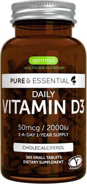 Igennus Daily Vitamin D3 2000iu, 50...