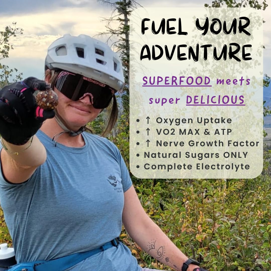 ODD BALLS Organic Energy Balls Cherry - Superfood Mushroom Snack - Running, Cycling, Hiking - Gels, Bars Alternative - Lion's Mane Focus, Cordyceps Energy - Vegan, Gluten Free Snacks for Kids & Adults (8.5 oz, Cherry) - Image 3