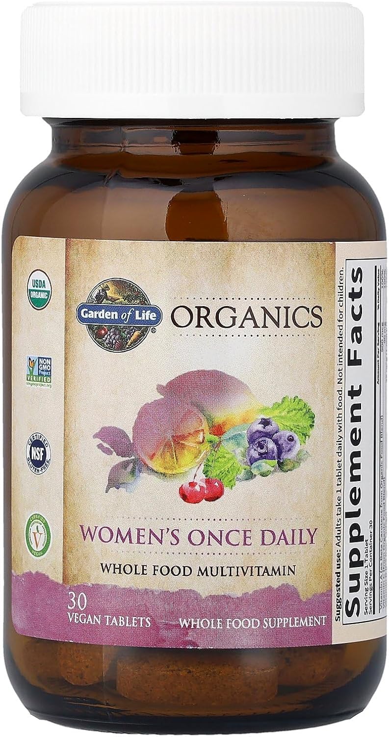 Garden of Life Organics Multivitamin for Women - Women's Once Daily Multi - Whole Food Multi with Iron, Biotin, Vegan Organic Womens Multivitamin for Health, Energy Hair Skin and Nails, 30 Tablets - Image 3