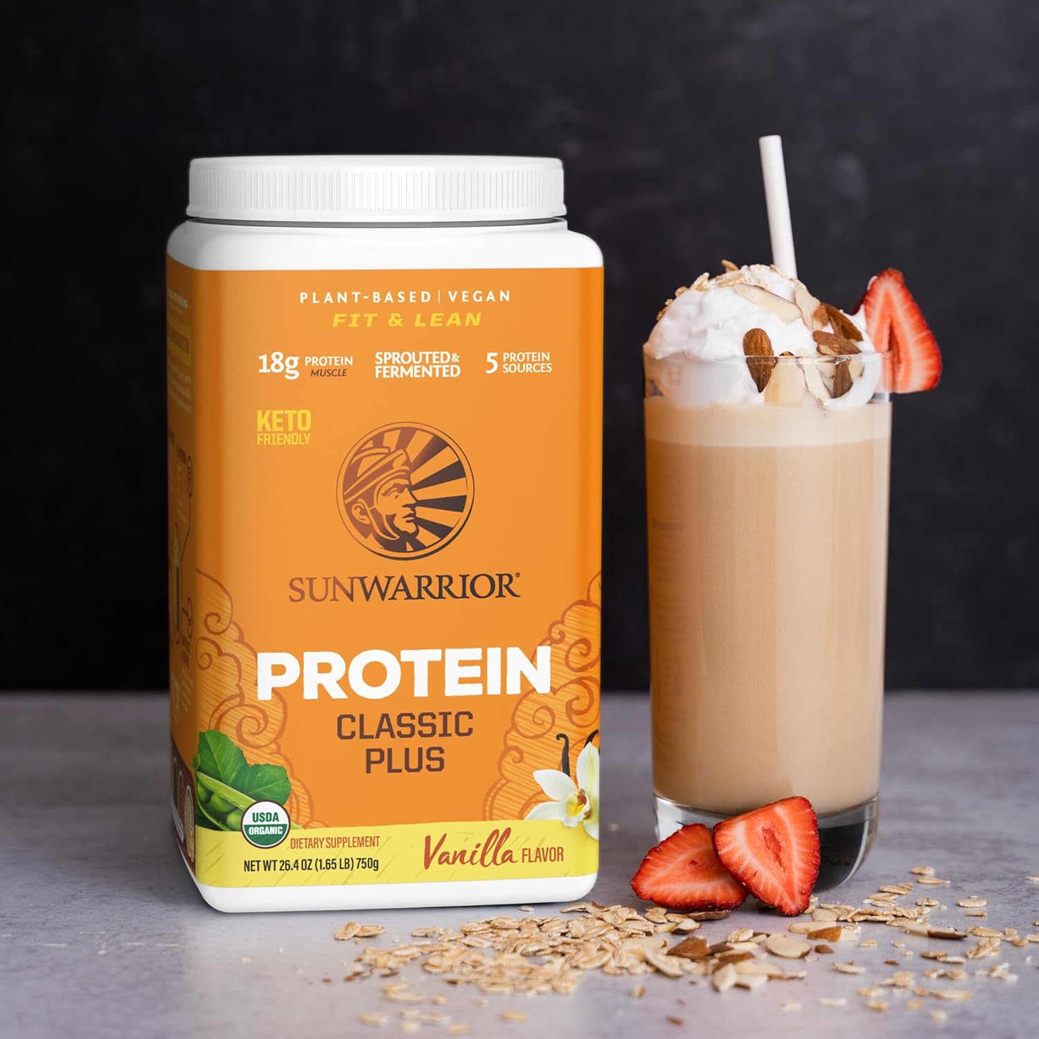 Clean Vegan Protein Powder Vanilla | Organic Protein Powder Plant Based Formula with 5 Superfood Blend Sprouted & Fermented | Non-GMO Low Carb Soy Dairy & Gluten Free (Vanilla, 30 Servings) - Image 5
