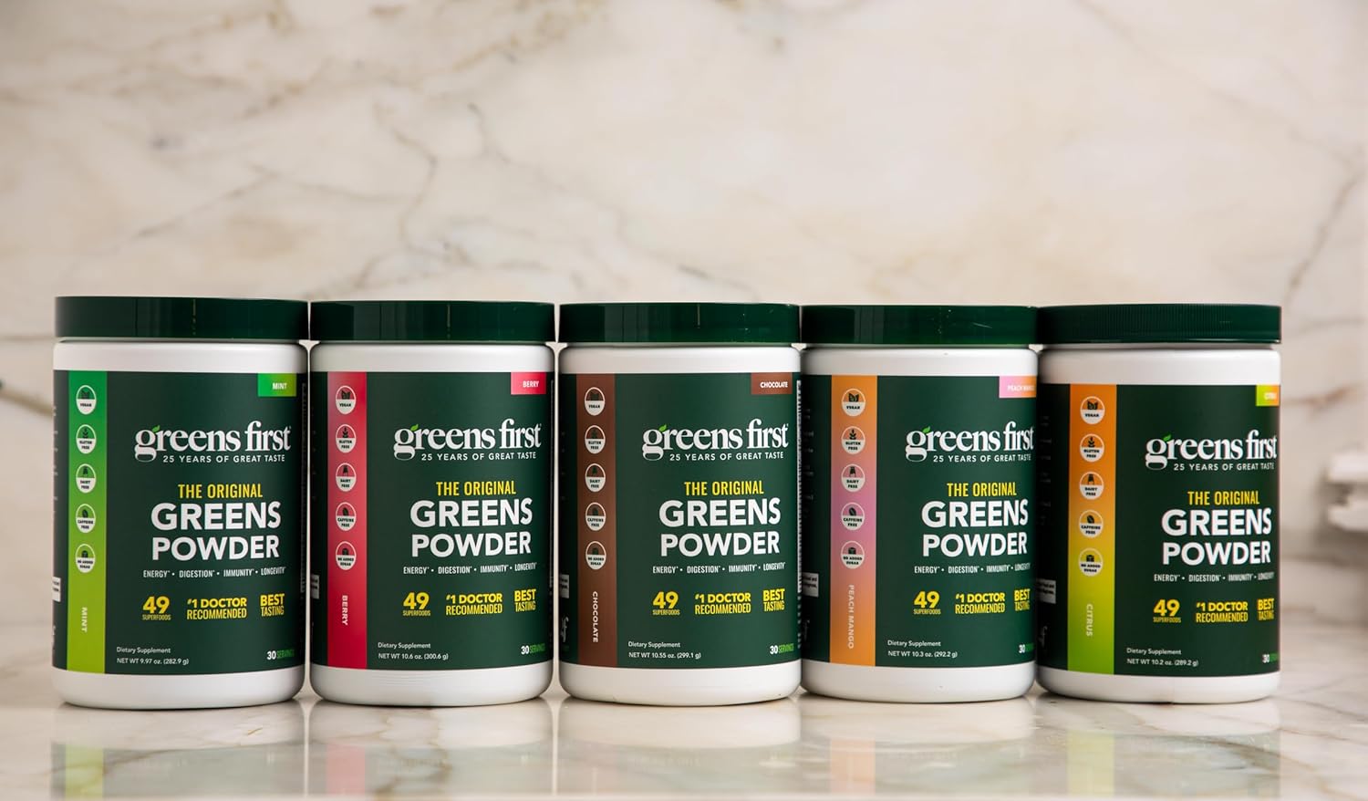 Greens First Original Greens Powder - 49 Superfoods - Organic Fruits & Veggies - Prebiotics, Probiotics & Digestive Enzymes - Antioxidant Smoothie - Dairy Free, Vegan & Non-GMO (Mint, 30 Servings) - Image 9