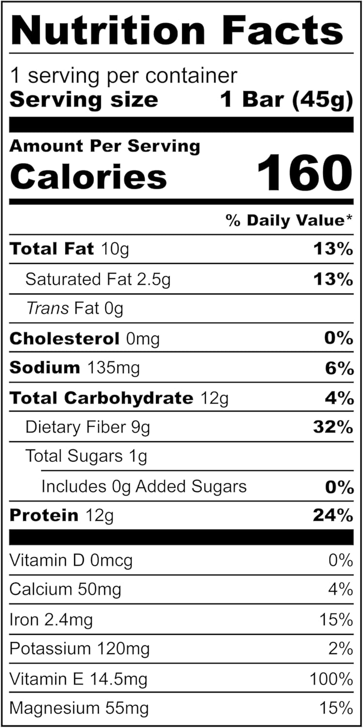 IQBAR Brain and Body Keto Protein Bar - Peanut Butter Chip Keto - Energy - Low Carb Protein - High Fiber Vegan and Low Sugar Meal Replacement - Vegan Snack - Image 3