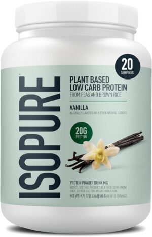 Isopure Plant-Based Protein Powder,...